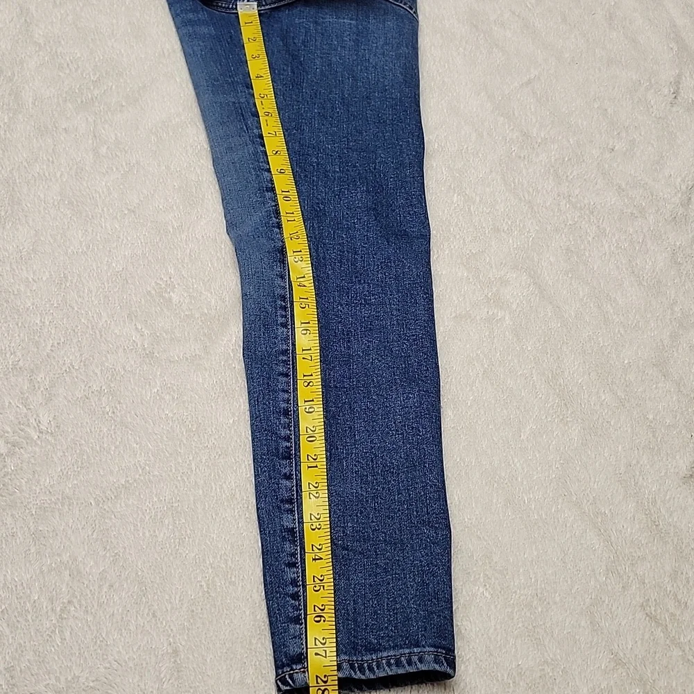 Old Navy Women's High-Rise O.G. Straight Leg Jeans - Size 0 Blue - Picture 9 of 10